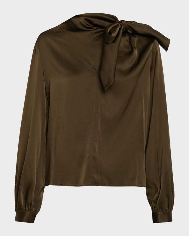 Harry Tie-Neck Silk Blouse